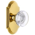 thumbnail image 1 of Grandeur Bordeaux Crystal Door Knob with Arc Plate, 1 of 6