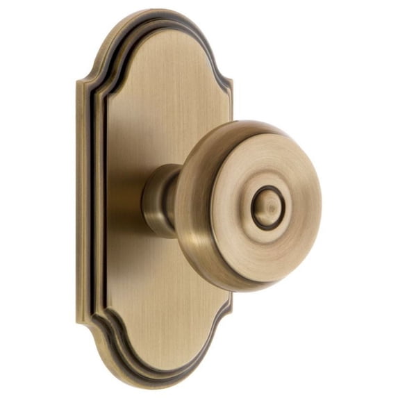 Grandeur 821344 Arc Solid Brass Privacy Door Knob Set - Brass