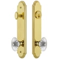 thumbnail image 1 of Grandeur 839447 Arc Solid Brass Tall Plate Single Cylinder Keyed Entry Set - Brass, 1 of 6