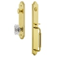 thumbnail image 1 of Grandeur 841806 Arc Solid Brass Rose Keyed Entry Single Cylinder Full Plate "C" Grip, 1 of 5
