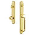 thumbnail image 1 of Grandeur 841865 Arc Solid Brass Rose Keyed Entry Single Cylinder Full Plate "C" Grip, 1 of 5