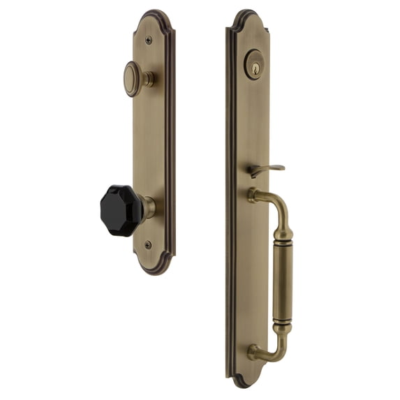 Grandeur Arccgrlyo_Esetd_Na Arc Solid Brass Rose Dummy Full Plate 'C' Grip Handleset -