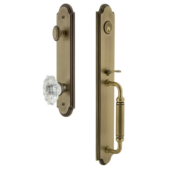 Grandeur Arccgrbia_Eset_238 Arc Solid Brass Rose Keyed Entry Single Cylinder Full Plate