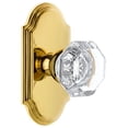 thumbnail image 1 of Grandeur 811363 Arc Solid Brass Rose Single Dummy Door Knob - Brass, 1 of 6
