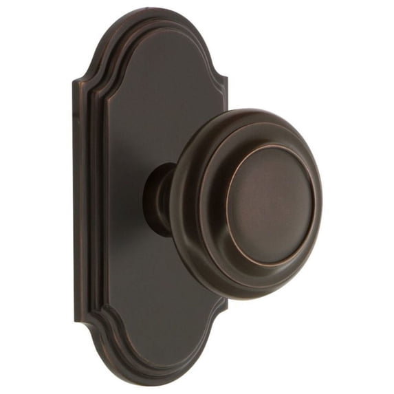 Grandeur Circulaire Privacy Door Knob with Arc Rosette