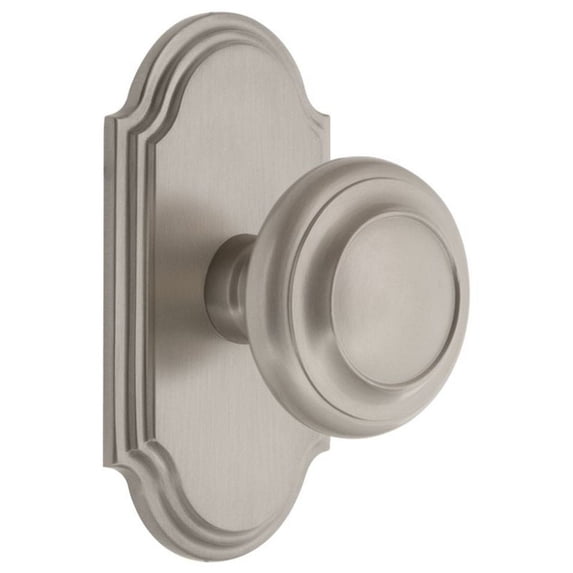 Grandeur 811269 Arc Solid Brass Passage Door Knob Set - Nickel