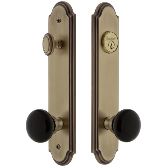 Grandeur Arccov_Tp_Eset_234 Arc Solid Brass Rose Tall Plate Single Cylinder Keyed Entry