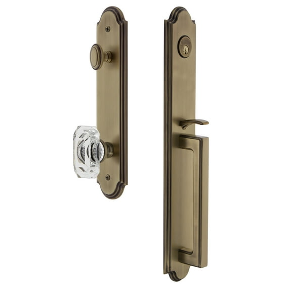 Grandeur Arcdgrbcc_Eset_234 Arc Solid Brass Rose Keyed Entry Single Cylinder Full Plate