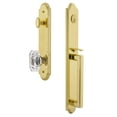 thumbnail image 1 of Grandeur 843487 Arc Solid Brass Rose Keyed Entry Single Cylinder Full Plate "D" Grip, 1 of 5