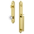 thumbnail image 1 of Grandeur 843606 Arc Solid Brass Rose Keyed Entry Single Cylinder Full Plate "D" Grip, 1 of 5