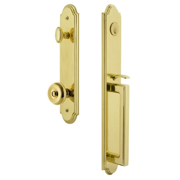 Grandeur Arcdgrbou_Eset_234 Arc Solid Brass Rose Keyed Entry Single Cylinder Full Plate