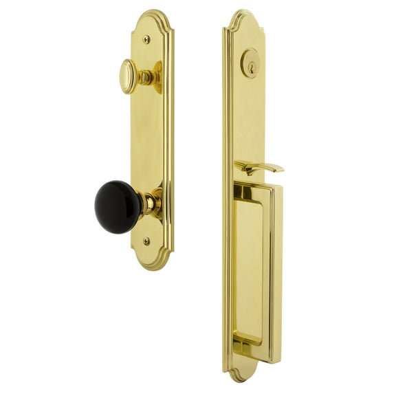 Grandeur Arcdgrcov_Eset_238 Arc Solid Brass Rose Keyed Entry Single Cylinder Full Plate