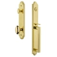 thumbnail image 1 of Grandeur Arc D Grip Single Cylinder Handleset with Eden Prairie Knob, 1 of 5