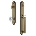 thumbnail image 1 of Grandeur 844063 Arc Solid Brass Rose Keyed Entry Single Cylinder Full Plate "D" Grip, 1 of 5