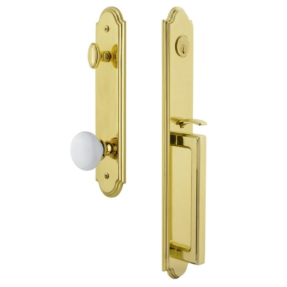 Grandeur Arcdgrhyd_Eset_234 Arc Solid Brass Rose Keyed Entry Single Cylinder Full Plate