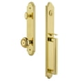 thumbnail image 1 of Grandeur Arc D Grip Single Cylinder Handleset with Parthenon Knob, 1 of 5