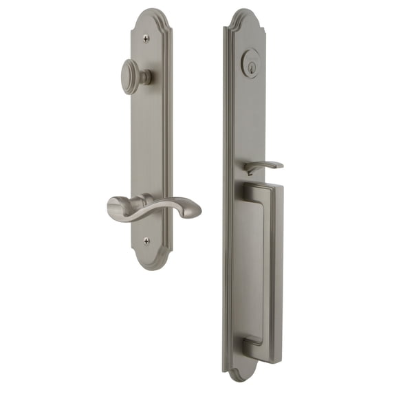 Grandeur Arcdgrprt_Esetd_Na_Rh Arc Solid Brass Rose Right Handed Dummy Full Plate "D" Grip