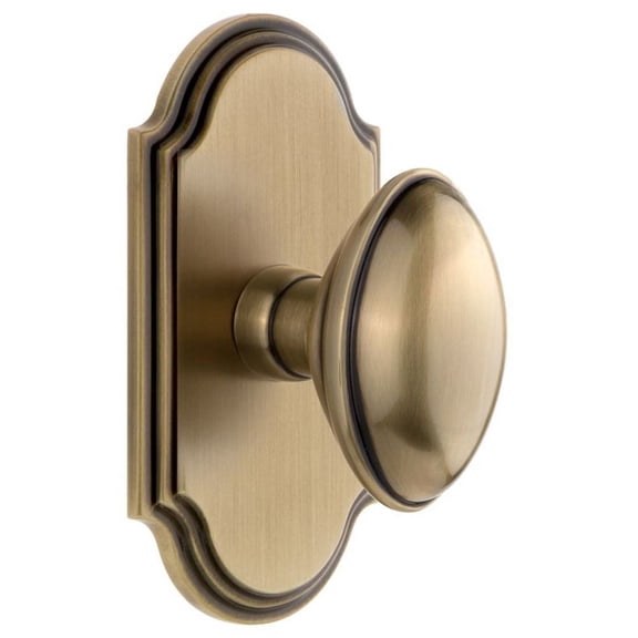 Grandeur 821654 Arc Solid Brass Privacy Door Knob Set - Brass