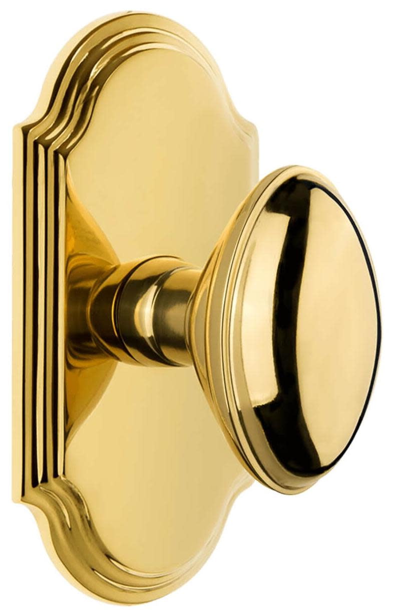Grandeur 884479 Eden Prairie Solid Brass Passage Door Knob Set - Brass