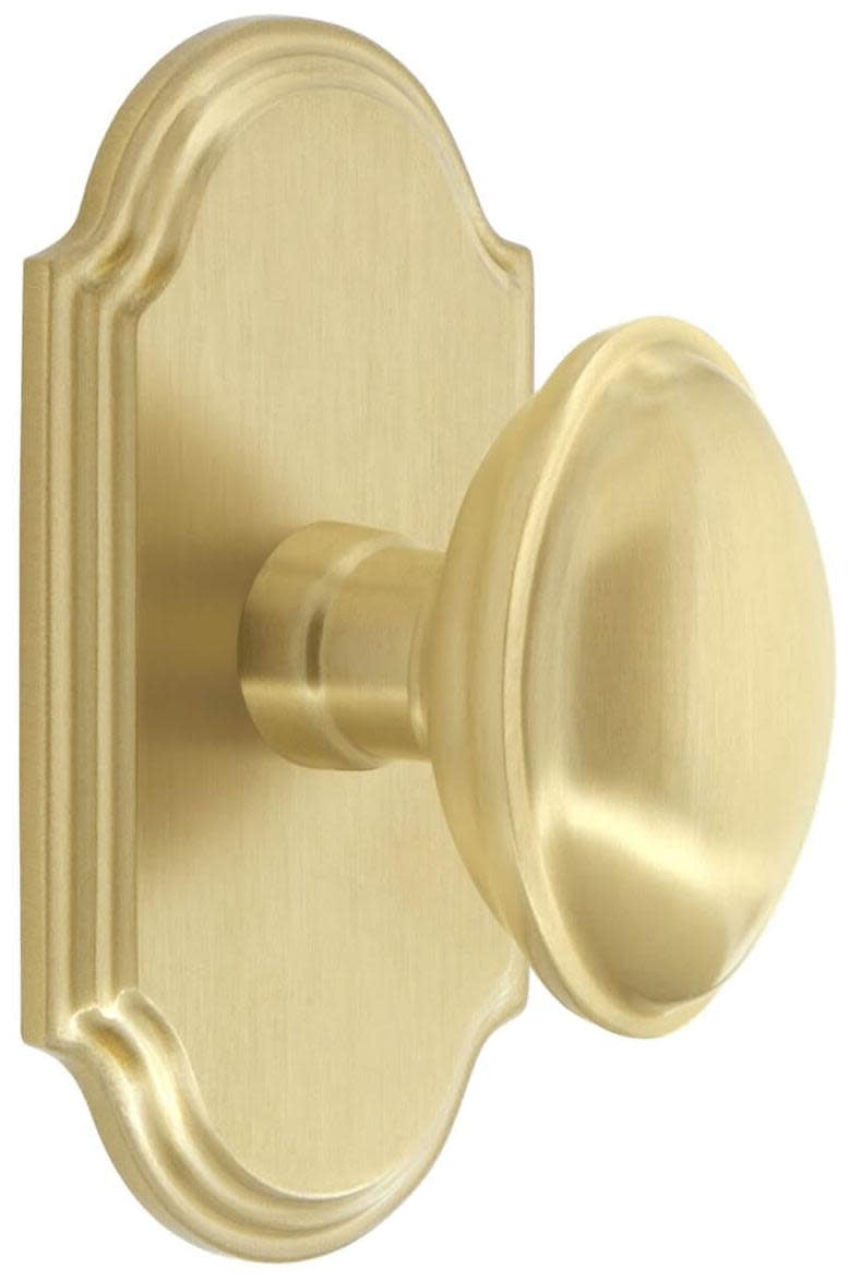 Grandeur 878252 Eden Prairie Solid Brass Passage Door Knob Set - Brass