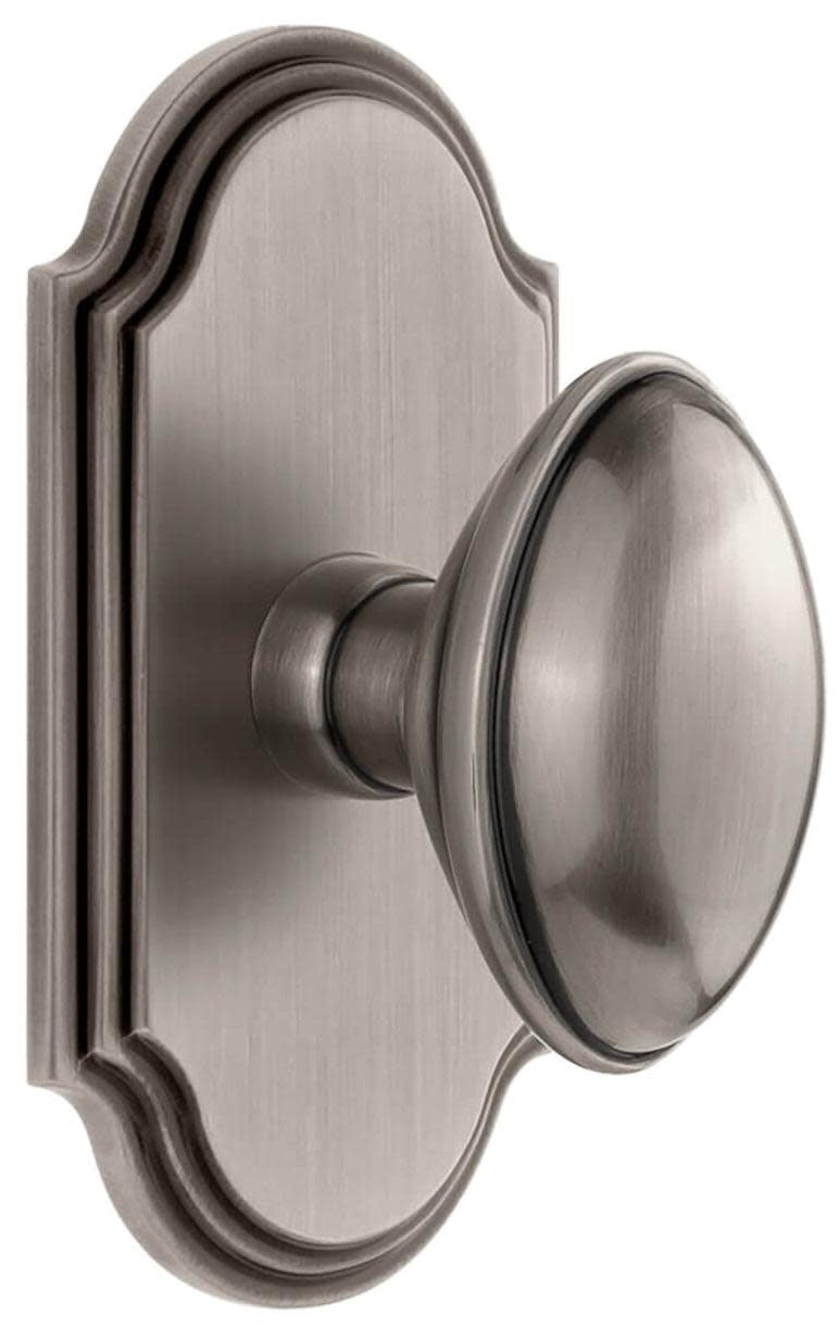 Grandeur 884475 Eden Prairie Solid Brass Passage Door Knob Set - Grey