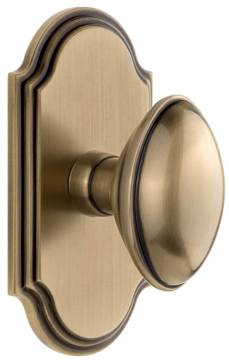 Grandeur 884474 Eden Prairie Solid Brass Passage Door Knob Set - Brass