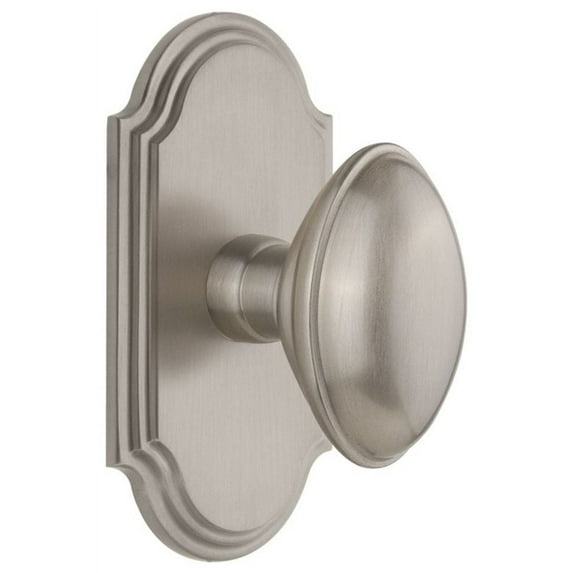 Grandeur Arcedn_Sd_Na Arc Solid Brass Single Dummy Door Knob - Nickel