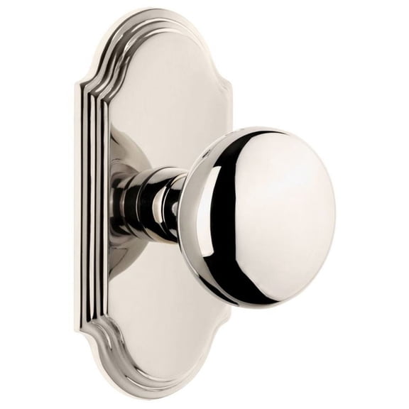 Grandeur 821751 Arc Solid Brass Privacy Door Knob Set - Nickel