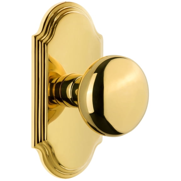 Grandeur 812257 Arc Solid Brass Passage Door Knob Set - Brass
