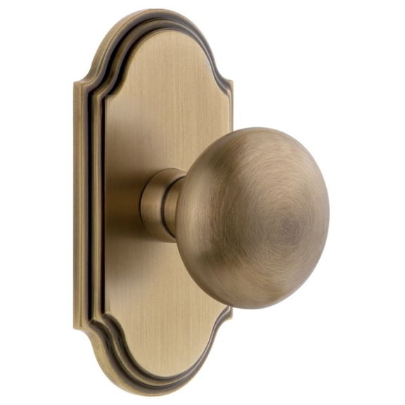 Grandeur Arcfav_Sd_Na Arc Solid Brass Single Dummy Door Knob - Brass
