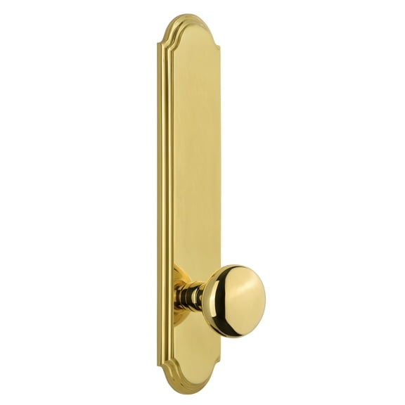 Grandeur Arcfav_Tp_Prv_238_Lh Arc Solid Brass Tall Plate Rose Left Handed Privacy Door
