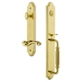 thumbnail image 1 of Grandeur 847044 Arc Solid Brass Rose Left Handed Keyed Entry Single Cylinder Full Plate, 1 of 1