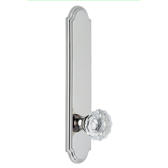 Grandeur Arcfon_Tp_Prv_234_Rh Arc Solid Brass Tall Plate Rose Right Handed Privacy Door