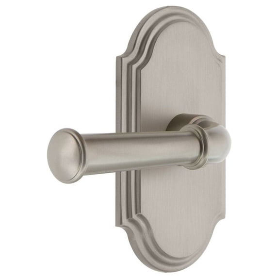 grandeur georgetown door lever with arc plate