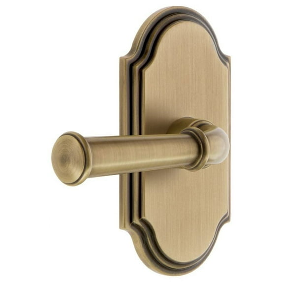Grandeur Arcgeo_Psg_234 Arc Solid Brass Right Handed Passage Door Lever Set - Brass