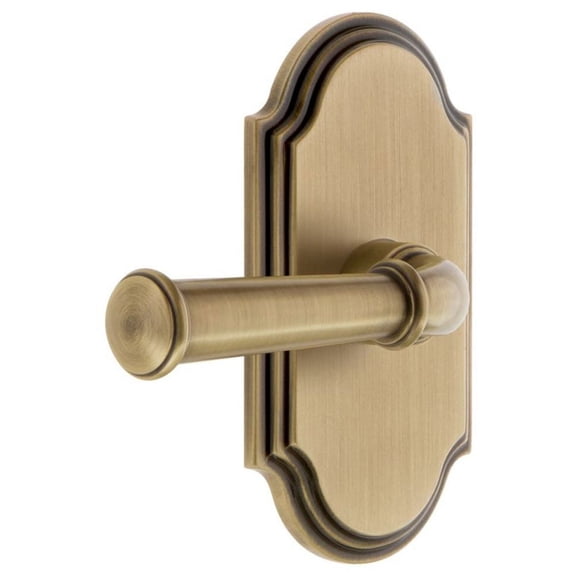 Grandeur Arcgeo_Psg_238 Arc Solid Brass Right Handed Passage Door Lever Set - Brass