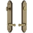 thumbnail image 1 of Grandeur 841122 Arc Solid Brass Tall Plate Single Cylinder Keyed Entry Set - Brass, 1 of 1