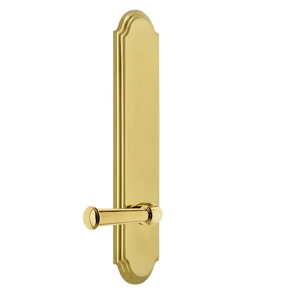 Grandeur Arcgeo_Tp_Prv_238_Lh Arc Solid Brass Tall Plate Rose Left Handed Privacy Door