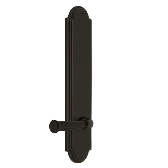 Grandeur Arcgeo_Tp_Psg_234_Rh Arc Solid Brass Tall Plate Rose Right Handed Passage Door