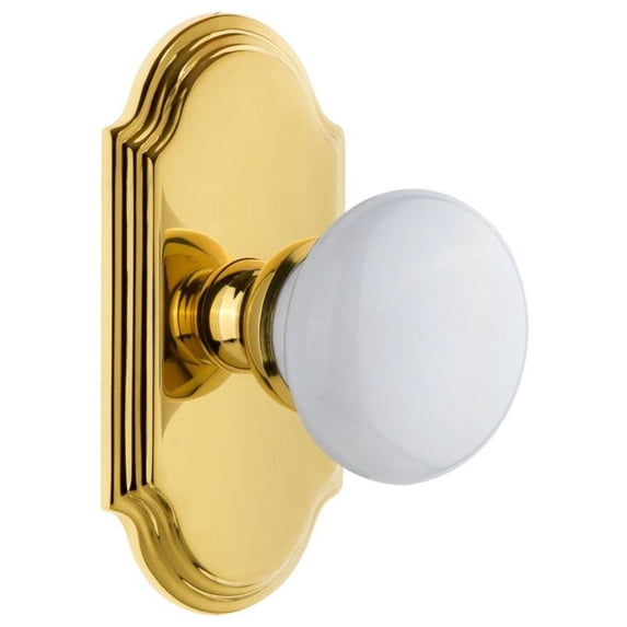 Grandeur 811321 Arc Solid Brass Rose Single Dummy Door Knob - Brass