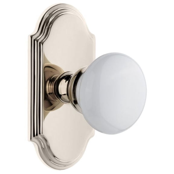 Grandeur 811322 Arc Solid Brass Rose Single Dummy Door Knob - Nickel
