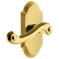 thumbnail image 1 of Grandeur 822495 Arc Solid Brass Left Handed Privacy Door Lever Set - Brass, 1 of 6