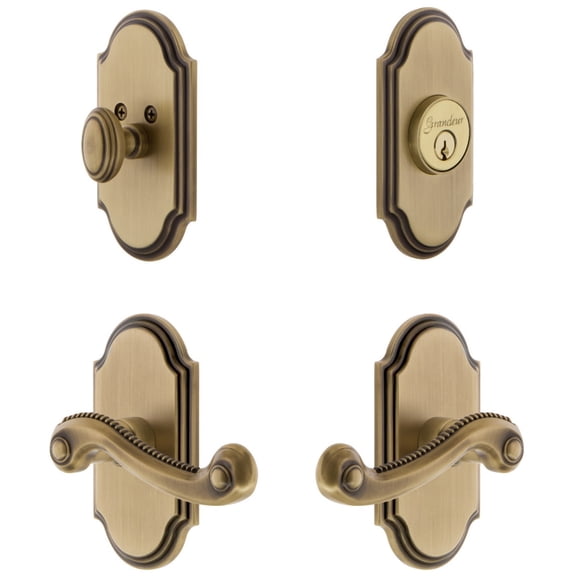 Grandeur Arcnew_Sp_Eset_238_Rh Arc Solid Brass Right Handed Single Cylinder Keyed Entry