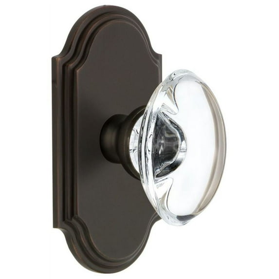 Grandeur Arcpro_Psg_238 Arc Solid Brass Rose Passage Door Knob Set - Bronze