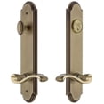 thumbnail image 1 of Grandeur 841250 Arc Solid Brass Tall Plate Single Cylinder Keyed Entry Set - Brass, 1 of 1