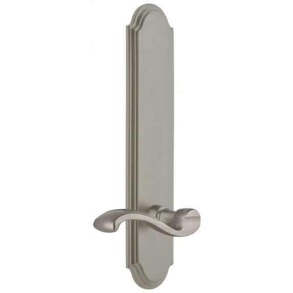 Grandeur Arcprt_Tp_Prv_238_Rh Arc Solid Brass Tall Plate Rose Right Handed Privacy Door