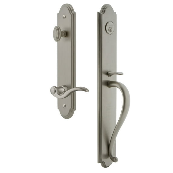 Grandeur Arcsgrbel_Eset_238_Rh Arc Solid Brass Rose Right Handed Keyed Entry Single