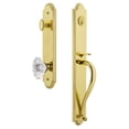 thumbnail image 1 of Grandeur Arc S Grip Single Cylinder Handleset with Biarritz Interior Knob, 1 of 5