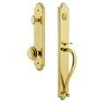 thumbnail image 1 of Grandeur Arc S Grip Single Cylinder Handleset with Circulaire Interior Knob, 1 of 5