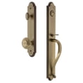thumbnail image 1 of Grandeur 843891 Arc Solid Brass Rose Keyed Entry Single Cylinder Full Plate "S" Grip, 1 of 5